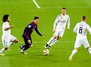 Lionel Messi in El Clasico - Real Madrid vs FC Barcelona