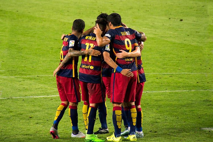 Joan Gamper turneringen med FC Barcelona på Camp Nou