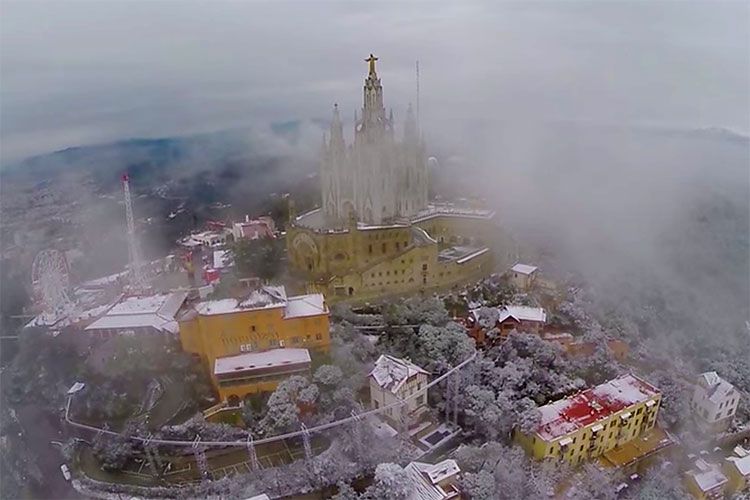 Vinter i Barcelona, Spania - Tibidabo